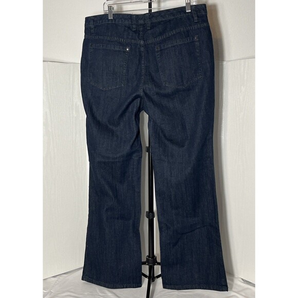 Liz Claiborne Embellished Pockets Denim Cotton Dark Wash Jeans Women’s Plus 16W - Picture 3 of 14